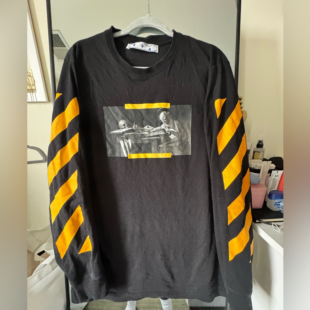 Off-White Black and Yellow Long Sleeve Tee